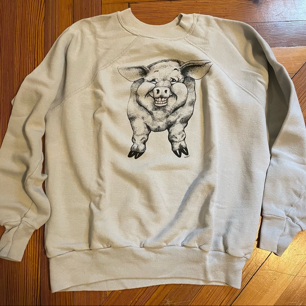 Vintage Pannill Pig Crewneck Sweatshirt Size Medium